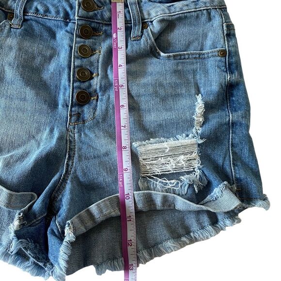 Altar'd State Distressed Button Fly Denim Shorts Sz 29/9 - Picture 6 of 6